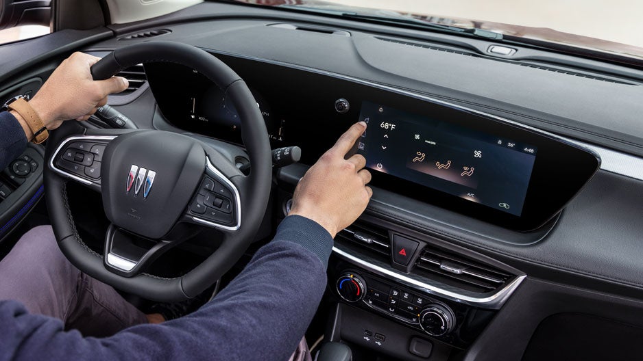 Buick steering wheel and dashboard display