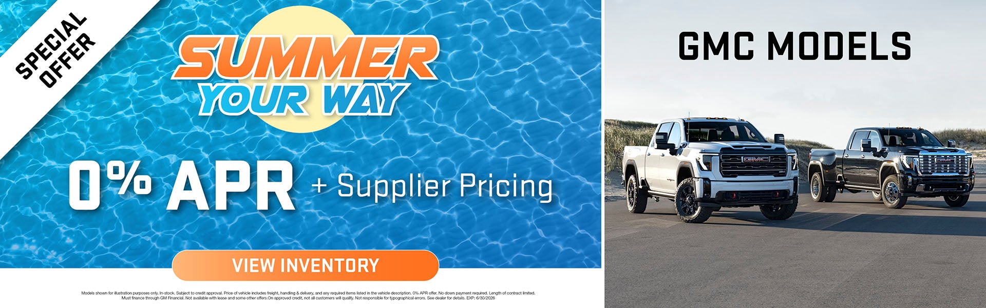 GMC MODELS APR offers